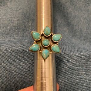 Turquoise Flower Ring